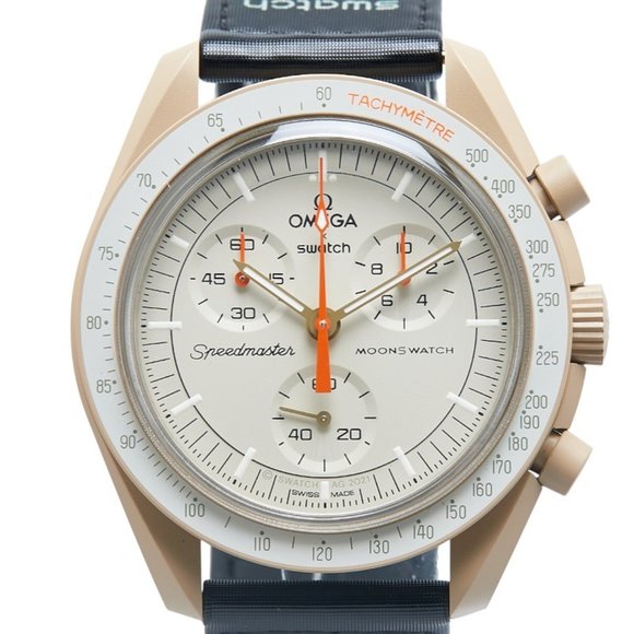 OMEGA x Swatch MoonSwatch Mission to Jupiter Watch SO33C100 Quartz Movement B...